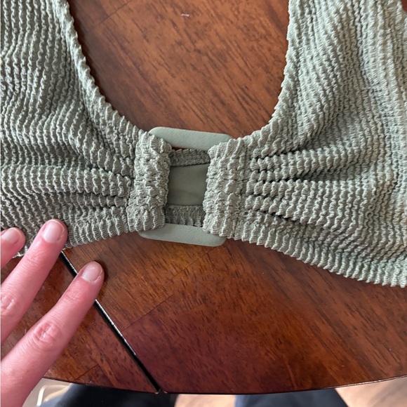 American Eagle Outfitters Green Ribbed Bikini - Picture 2 of 5